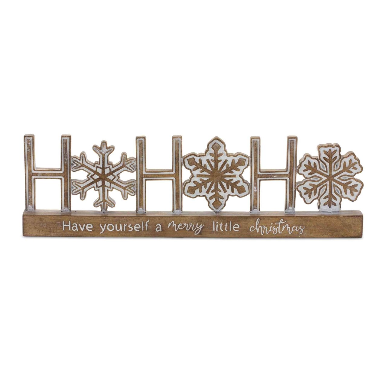 Melrose Ho Ho Ho Christmas Sentiment Tabletop Signs - 14.75" - Set of 2